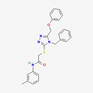 2-{[4-benzyl-5-(phenoxymethyl)-4H-1,2,4-triazol-3-yl]sulfanyl}-N-(3-methylphenyl)acetamide