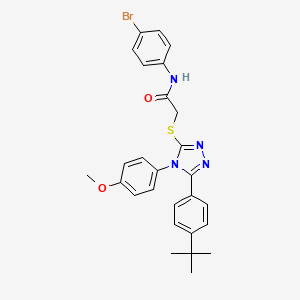 N-(4-bromophenyl)-2-{[5-(4-tert-butylphenyl)-4-(4-methoxyphenyl)-4H-1,2,4-triazol-3-yl]sulfanyl}acetamide