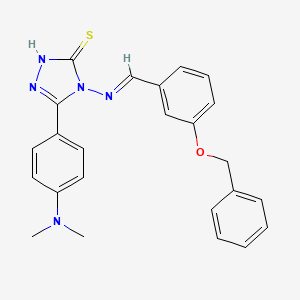 4-({(E)-[3-(benzyloxy)phenyl]methylidene}amino)-5-[4-(dimethylamino)phenyl]-4H-1,2,4-triazole-3-thiol