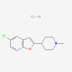 B1201885 Piperidine, 4-(5-chloro-2-benzofuranyl)-1-methyl-, hydrochloride CAS No. 54403-20-2