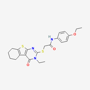 N-(4-ethoxyphenyl)-2-[(3-ethyl-4-oxo-3,4,5,6,7,8-hexahydro[1]benzothieno[2,3-d]pyrimidin-2-yl)sulfanyl]acetamide