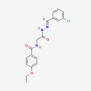 N-(2-(2-(3-Chlorobenzylidene)hydrazino)-2-oxoethyl)-4-ethoxybenzamide