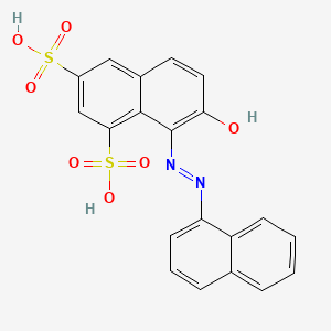 molecular formula C20H14N2O7S2 B1201889 7-Hydroxy-8-[(naphthalen-1-yl)diazenyl]naphthalene-1,3-disulfonic acid 