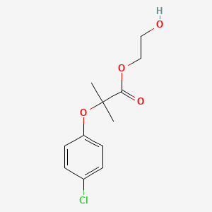 molecular formula C12H15ClO4 B1201894 2-Hydroxyethyl 2-(4-chlorophenoxy)-2-methylpropanoate CAS No. 31637-96-4