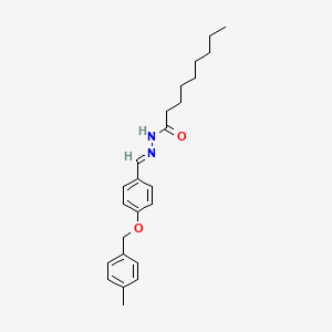 molecular formula C24H32N2O2 B12018940 N'-(4-((4-Methylbenzyl)oxy)benzylidene)nonanohydrazide CAS No. 767310-52-1