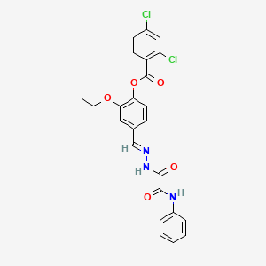 4-((E)-{[anilino(oxo)acetyl]hydrazono}methyl)-2-ethoxyphenyl 2,4-dichlorobenzoate