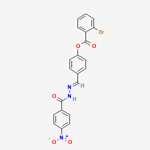 4-(2-(4-Nitrobenzoyl)carbohydrazonoyl)phenyl 2-bromobenzoate