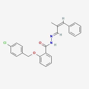 2-((4-Chlorobenzyl)oxy)-N'-(2-methyl-3-phenyl-2-propenylidene)benzohydrazide