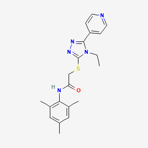 2-{[4-ethyl-5-(pyridin-4-yl)-4H-1,2,4-triazol-3-yl]sulfanyl}-N-(2,4,6-trimethylphenyl)acetamide