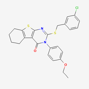 2-[(3-chlorobenzyl)sulfanyl]-3-(4-ethoxyphenyl)-5,6,7,8-tetrahydro[1]benzothieno[2,3-d]pyrimidin-4(3H)-one