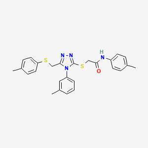 N-(p-Tolyl)-2-((4-(m-tolyl)-5-((p-tolylthio)methyl)-4H-1,2,4-triazol-3-yl)thio)acetamide