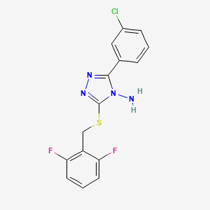 molecular formula C15H11ClF2N4S B12019267 3-(3-Chlorophenyl)-5-((2,6-difluorobenzyl)thio)-4H-1,2,4-triazol-4-amine CAS No. 578698-20-1