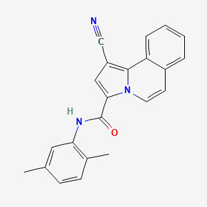 molecular formula C22H17N3O B12019286 1-cyano-N-(2,5-dimethylphenyl)pyrrolo[2,1-a]isoquinoline-3-carboxamide CAS No. 618444-03-4