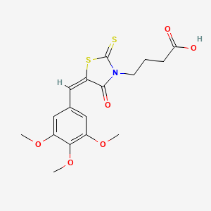 4-{4-Oxo-2-sulfanylidene-5-[(3,4,5-trimethoxyphenyl)methylidene]-1,3-thiazolidin-3-YL}butanoic acid