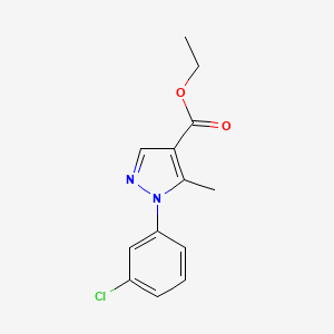 molecular formula C13H13ClN2O2 B12019356 Ethyl 1-(3-chlorophenyl)-5-methyl-1H-pyrazole-4-carboxylate CAS No. 6630-70-2