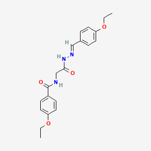 molecular formula C20H23N3O4 B12019365 4-Ethoxy-N-(2-(2-(4-ethoxybenzylidene)hydrazino)-2-oxoethyl)benzamide CAS No. 769146-97-6