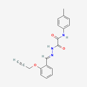 molecular formula C19H17N3O3 B12019381 N-(4-methylphenyl)-N'-[(E)-(2-prop-2-ynoxyphenyl)methylideneamino]oxamide 