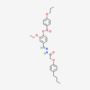 molecular formula C31H36N2O6 B12019417 [4-[(E)-[[2-(4-butylphenoxy)acetyl]hydrazinylidene]methyl]-2-ethoxyphenyl] 4-propoxybenzoate 