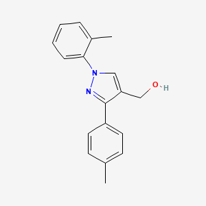 molecular formula C18H18N2O B12019423 (1-O-Tolyl-3-P-tolyl-1H-pyrazol-4-YL)methanol CAS No. 618441-81-9