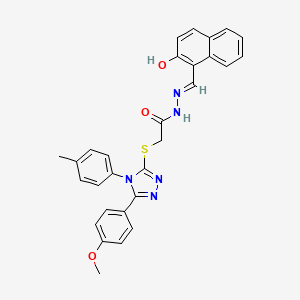 N'-[(E)-(2-hydroxynaphthalen-1-yl)methylidene]-2-{[5-(4-methoxyphenyl)-4-(4-methylphenyl)-4H-1,2,4-triazol-3-yl]sulfanyl}acetohydrazide