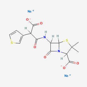 molecular formula C15H14N2Na2O6S2 B1201949 替卡西林二钠盐 