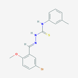 molecular formula C16H16BrN3OS B12019497 5-Bromo-2-methoxybenzaldehyde N-(3-methylphenyl)thiosemicarbazone CAS No. 769146-45-4