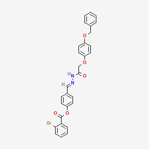 molecular formula C29H23BrN2O5 B12019514 4-(2-((4-(Benzyloxy)phenoxy)acetyl)carbohydrazonoyl)phenyl 2-bromobenzoate CAS No. 767334-04-3