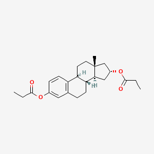 B1201957 Estra-1,3,5(10)-triene-3,16alpha-diol, dipropionate CAS No. 5458-94-6