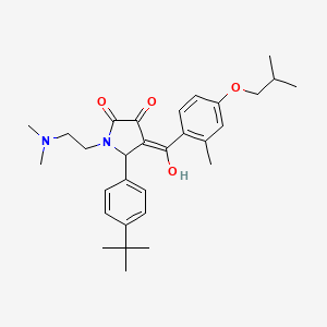 molecular formula C30H40N2O4 B12019583 5-(4-tert-butylphenyl)-1-[2-(dimethylamino)ethyl]-3-hydroxy-4-(4-isobutoxy-2-methylbenzoyl)-1,5-dihydro-2H-pyrrol-2-one 