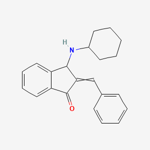 molecular formula C22H23NO B1201959 3-(cyclohexylamino)-2-(phenylmethylene)-3H-inden-1-one 