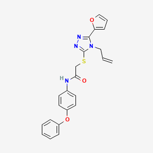 2-{[5-(furan-2-yl)-4-(prop-2-en-1-yl)-4H-1,2,4-triazol-3-yl]sulfanyl}-N-(4-phenoxyphenyl)acetamide