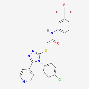 2-{[4-(4-chlorophenyl)-5-(pyridin-4-yl)-4H-1,2,4-triazol-3-yl]sulfanyl}-N-[3-(trifluoromethyl)phenyl]acetamide