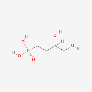 molecular formula C4H11O5P B1201960 Phosphonic acid, (3,4-dihydroxybutyl)- CAS No. 37636-10-5