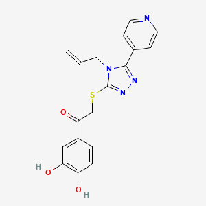 2-((4-Allyl-5-(pyridin-4-yl)-4H-1,2,4-triazol-3-yl)thio)-1-(3,4-dihydroxyphenyl)ethanone