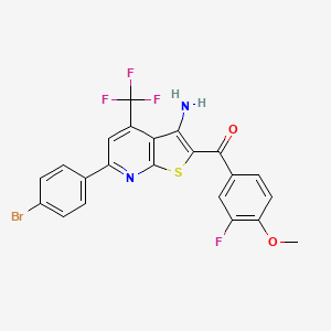 [3-Amino-6-(4-bromophenyl)-4-(trifluoromethyl)thieno[2,3-b]pyridin-2-yl](3-fluoro-4-methoxyphenyl)methanone