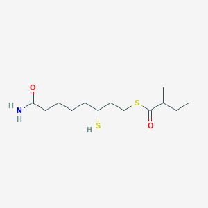 molecular formula C13H25NO2S2 B1201965 S-(2-甲基丁酰)-二氢硫辛酰胺 