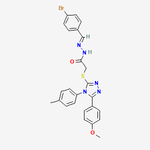 N'-[(E)-(4-bromophenyl)methylidene]-2-{[5-(4-methoxyphenyl)-4-(4-methylphenyl)-4H-1,2,4-triazol-3-yl]sulfanyl}acetohydrazide