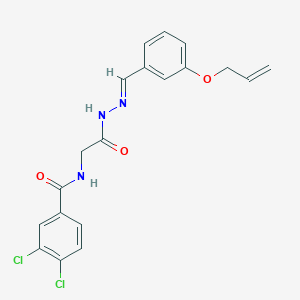 molecular formula C19H17Cl2N3O3 B12019693 3,4-dichloro-N-[2-oxo-2-[(2E)-2-[(3-prop-2-enoxyphenyl)methylidene]hydrazinyl]ethyl]benzamide 