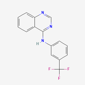 molecular formula C15H10F3N3 B1201970 N-[3-(trifluoromethyl)phenyl]-4-quinazolinamine 