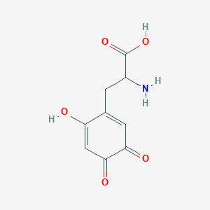 molecular formula C9H9NO5 B1201971 2-氨基-3-(4-羟基-3,6-二氧代环己-1,4-二烯-1-基)丙酸 