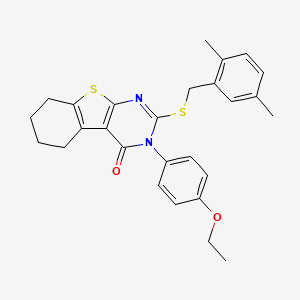 2-[(2,5-dimethylbenzyl)sulfanyl]-3-(4-ethoxyphenyl)-5,6,7,8-tetrahydro[1]benzothieno[2,3-d]pyrimidin-4(3H)-one