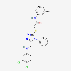 2-({5-[(3,4-Dichloroanilino)methyl]-4-phenyl-4H-1,2,4-triazol-3-YL}sulfanyl)-N-(3-methylphenyl)acetamide