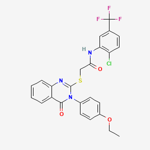 N-[2-chloro-5-(trifluoromethyl)phenyl]-2-{[3-(4-ethoxyphenyl)-4-oxo-3,4-dihydroquinazolin-2-yl]sulfanyl}acetamide