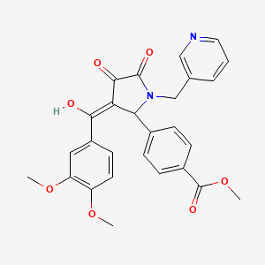 Methyl 4-[3-(3,4-dimethoxybenzoyl)-4-hydroxy-5-oxo-1-(3-pyridinylmethyl)-2,5-dihydro-1H-pyrrol-2-YL]benzoate