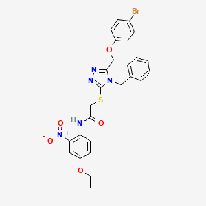 2-({4-benzyl-5-[(4-bromophenoxy)methyl]-4H-1,2,4-triazol-3-yl}sulfanyl)-N-(4-ethoxy-2-nitrophenyl)acetamide