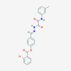 4-((2-(2-Oxo-2-(m-tolylamino)acetyl)hydrazono)methyl)phenyl 2-bromobenzoate