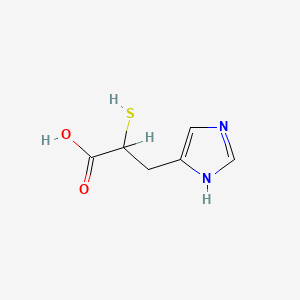 molecular formula C6H8N2O2S B1201982 2-Mercapto-3-(5-imidazolyl)propionic acid CAS No. 67047-27-2