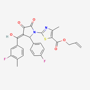 Allyl 2-[3-(3-fluoro-4-methylbenzoyl)-2-(4-fluorophenyl)-4-hydroxy-5-oxo-2,5-dihydro-1H-pyrrol-1-YL]-4-methyl-1,3-thiazole-5-carboxylate