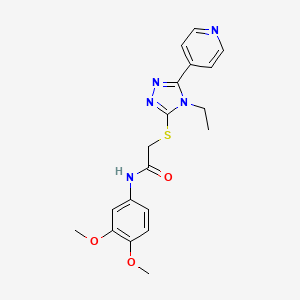 N-(3,4-dimethoxyphenyl)-2-{[4-ethyl-5-(pyridin-4-yl)-4H-1,2,4-triazol-3-yl]sulfanyl}acetamide