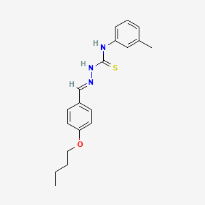 molecular formula C19H23N3OS B12019890 4-butoxybenzaldehyde N-(3-methylphenyl)thiosemicarbazone CAS No. 769143-70-6